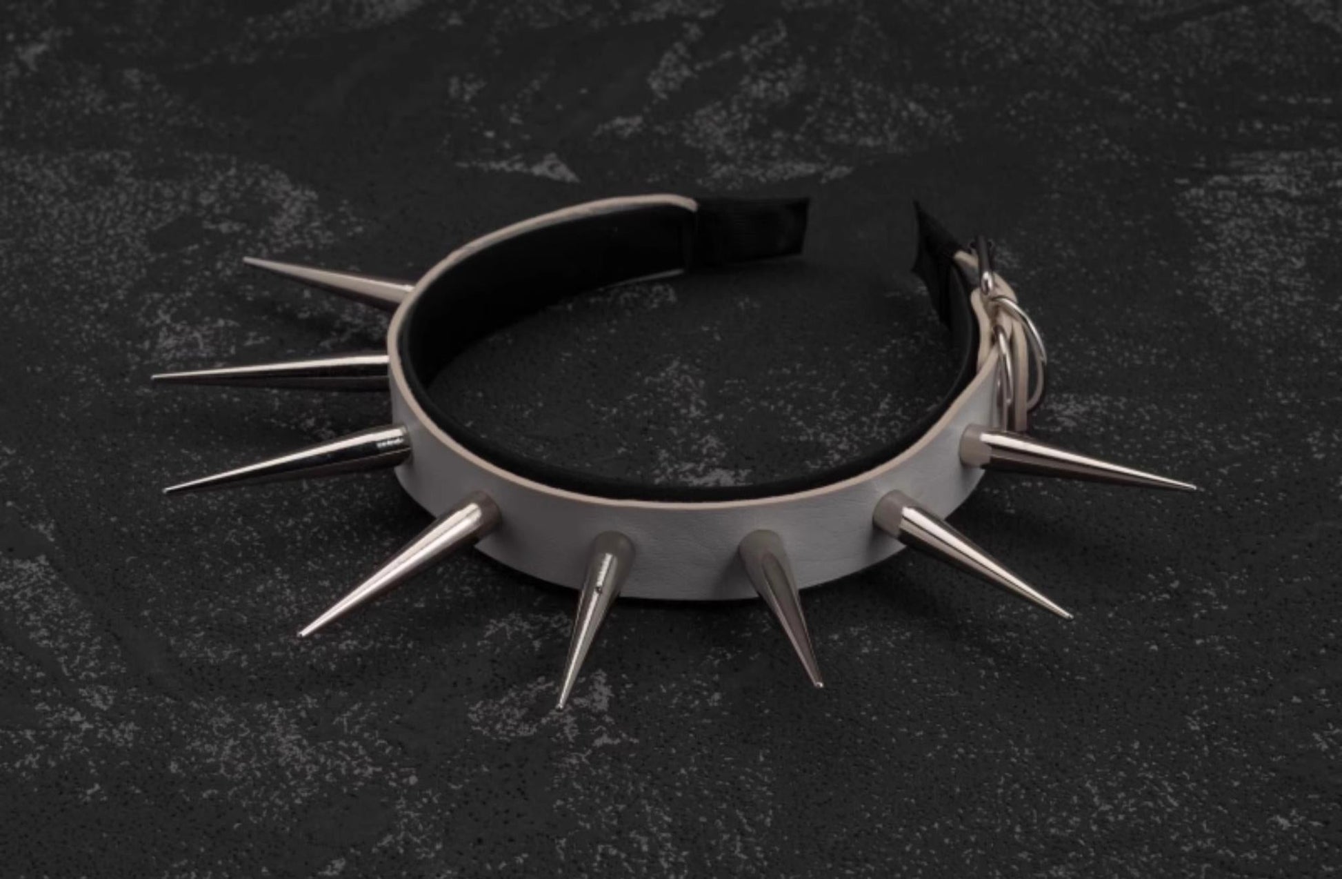 Strange Sugar - Punk Gothic Lolita KC Faux Leather Rivet Hair Accessories