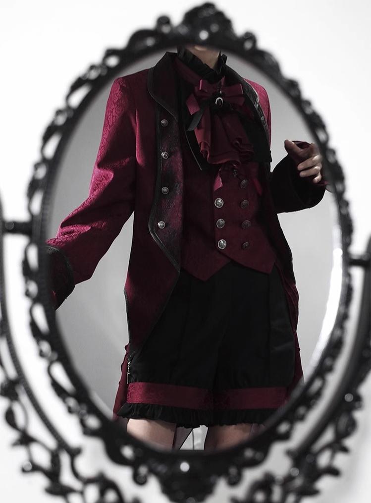 CastleToo - Evil Twins - Ouji Lolita Vest Shorts Skirt Set