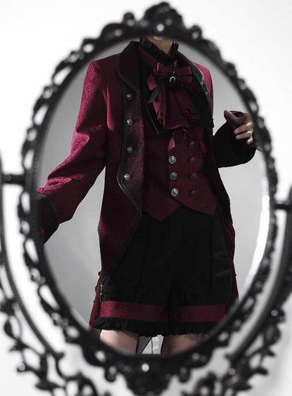 CastleToo - Evil Twins - Ouji Lolita Vest Shorts Skirt Set