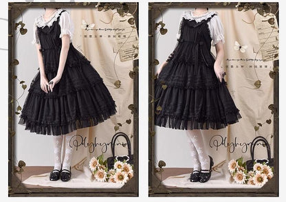Polyhymnia - Secret Forest - Classic Lolita JSK Dress Multi-layered Dress Summer Gauze Dress
