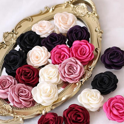 Xiaogui - Retro Lolita Brooch Rose Hairpins Flower Headdress
