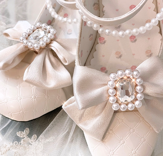 Pure Tea For Dream - Transatlantic Love Poem - Sweet Elegant Lolita Mid-Heel Daily Shoes