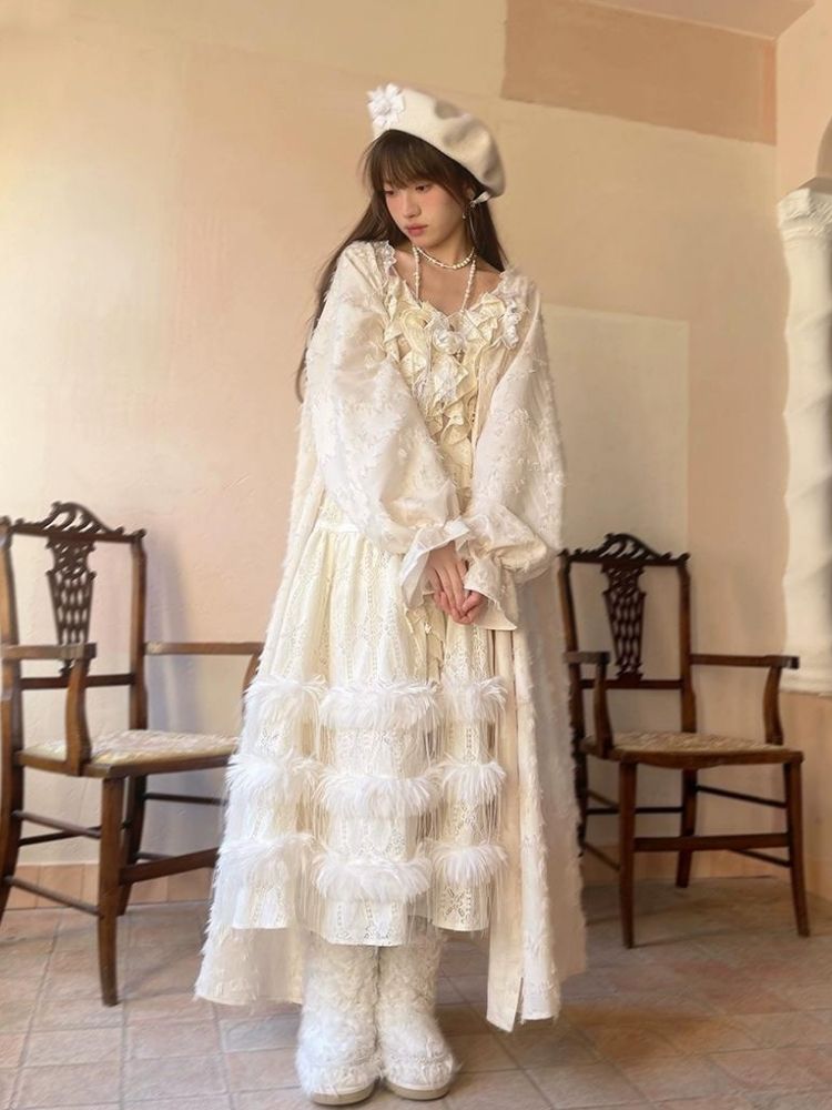 Lace Delicate Missy Long Half Skirt【s0000004906】