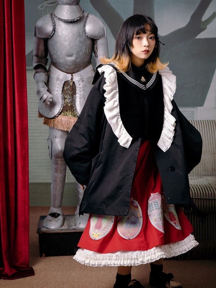 Plaid splicing reversible coat【s0000003612】