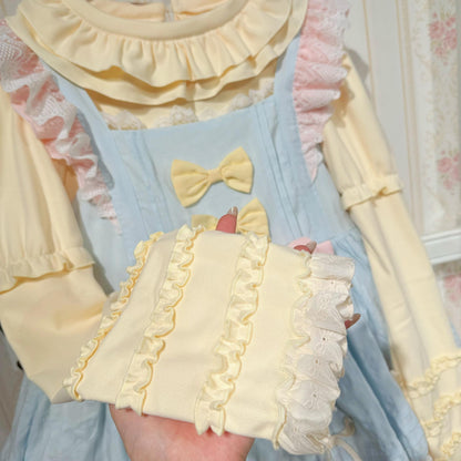 Chubby Cat Diary - Kawaii Lolita Ruffled Long Sleeve Innerwear