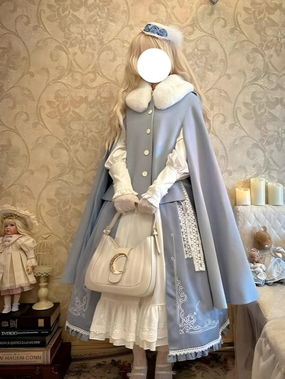 Polyhymnia - Miss Leisha - Classic Lolita Skirt Set Elegant Winter Cape
