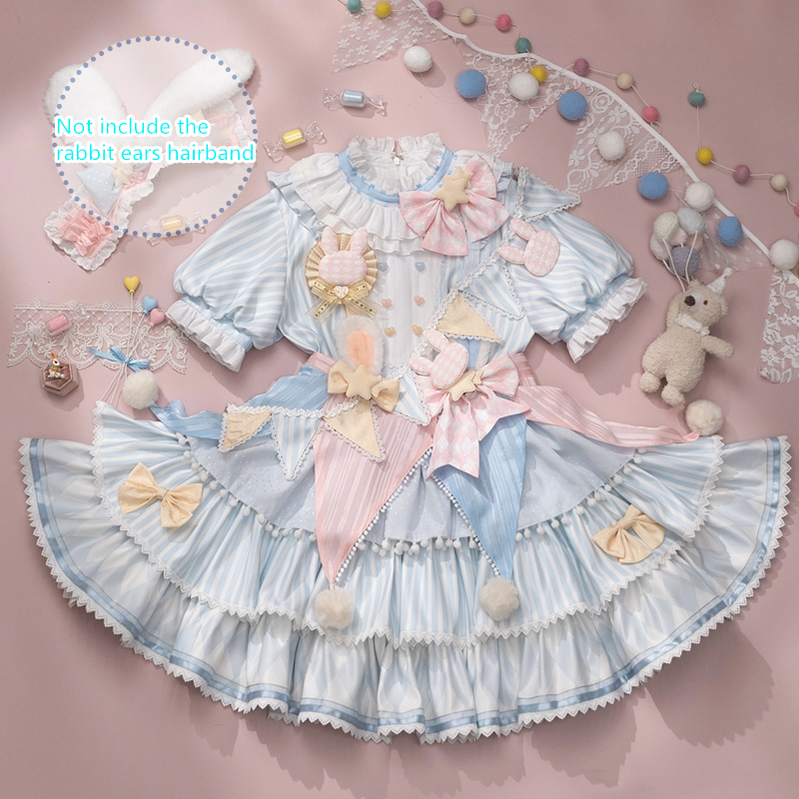 Forest Fluorescent Carps - Ouji Lolita Suit Circus Prince Shorts and OP Dress