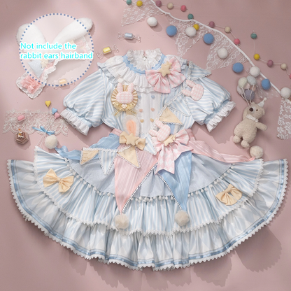 Forest Fluorescent Carps - Ouji Lolita Suit Circus Prince Shorts and OP Dress