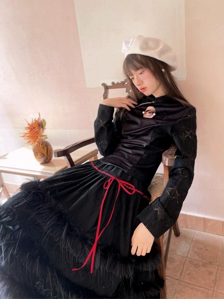 Lace Delicate Missy Long Half Skirt【s0000004906】