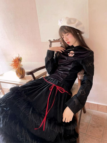 Lace Delicate Missy Long Half Skirt【s0000004906】