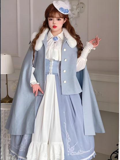 Polyhymnia - Miss Leisha - Classic Lolita Skirt Set Elegant Winter Cape