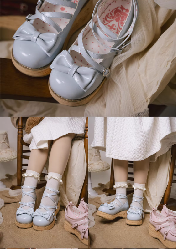MODO - Sweet Lolita Round-Toe Platform Shoes