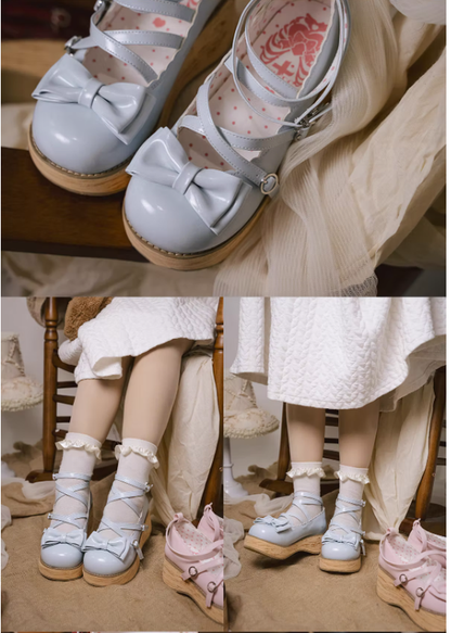 MODO - Sweet Lolita Round-Toe Platform Shoes