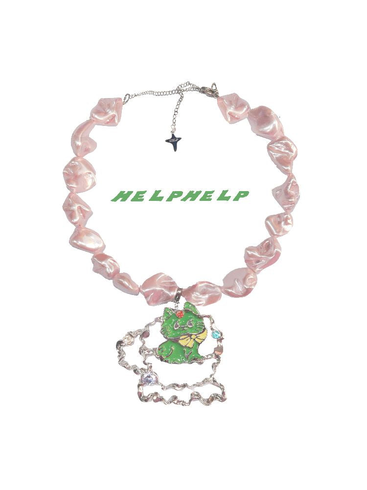 Teapot Cat Necklace【s0000004636】