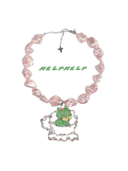 Teapot Cat Necklace【s0000004636】