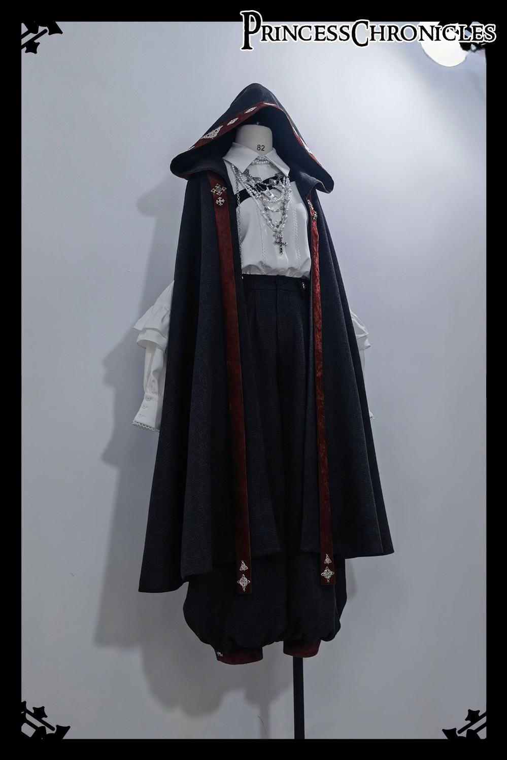 Princess Chronicles - Divine Covenant - Retro Ouji Lolita Pants Suit Male Lolita Long Cape