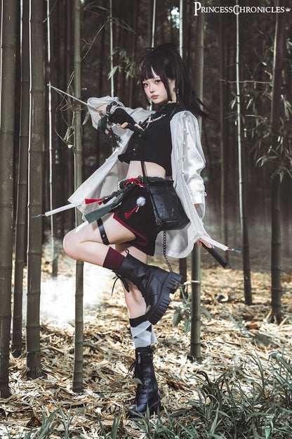 Princess Chronicles - Bamboo Panda - Han Lolita Shirt Full Set Chinese Style Unisex Set