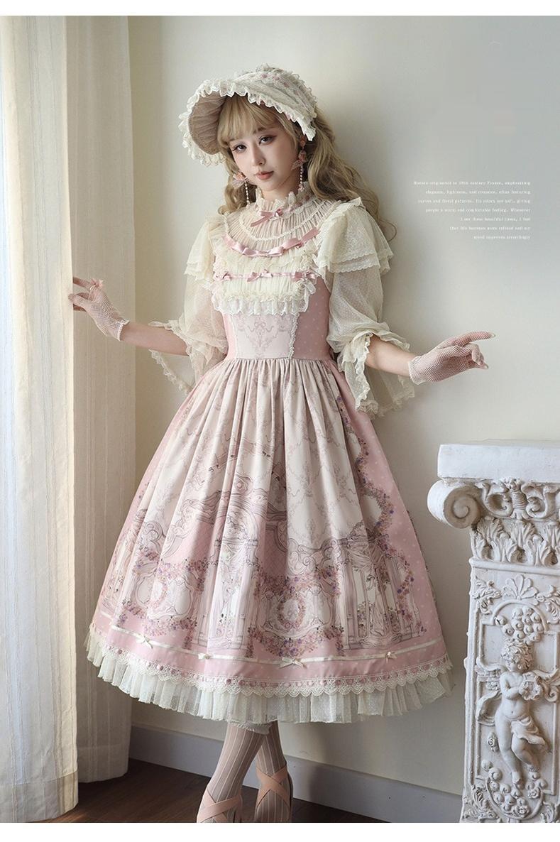 Urtto - Rococo - Spring Vintage Doll Lolita OP Dress with Light Upper