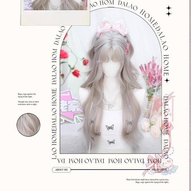 Dalao Home - Moon Sinking - Elegant Lolita Wigs Long Curly Griege Wigs