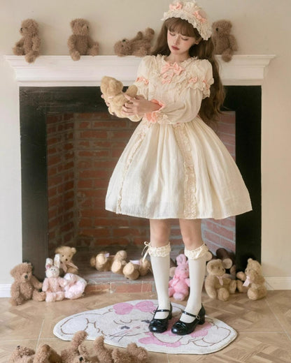 Seventeen Girls - Vintage Sweet Bear - Sweet Lolita OP Fullset Lolita Headdress