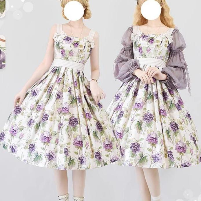 Forest Wardrobe - Forest Holiday - Elegant Lolita Foral Print JSK Dress Multicolors
