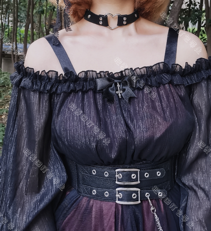 Cornfield Lolita - The Girl Assassin - Halloween Gothic Lolita Irregularly Hemline Dress