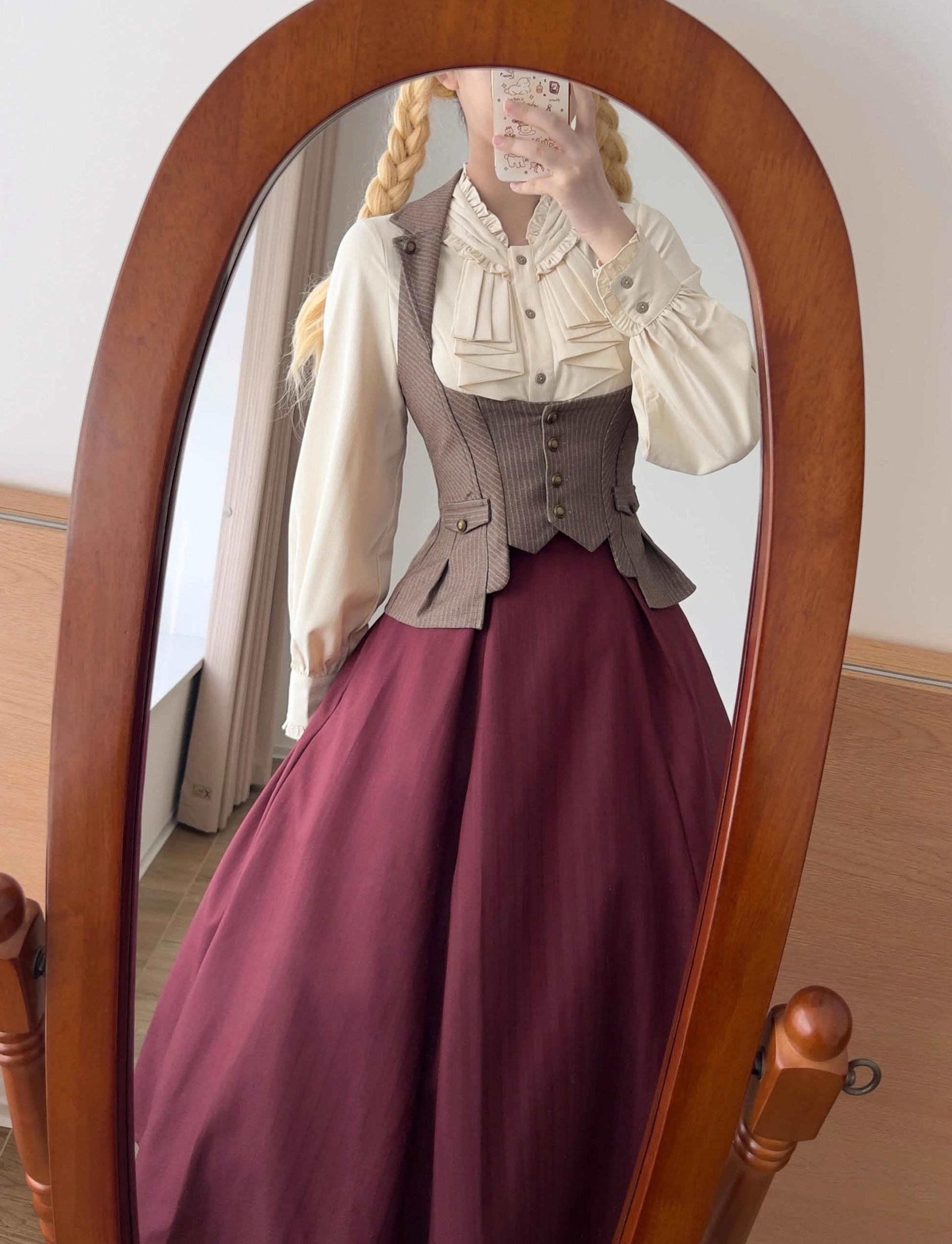 Forest Wardrobe - Forest Contract - Classic Lolita Striped Vest, Elastic Waist