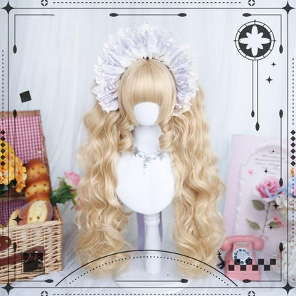 Dalao Home - Blonde Sweet Lolita Wig With Roman Roll & Double Ponytails