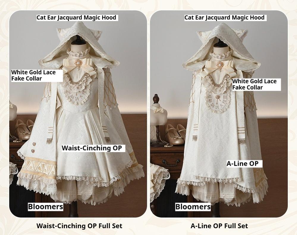 LizBird - Reincarnation of Time - Elegant Lolita OP Set with Waist-Cinching and A-Line Styles