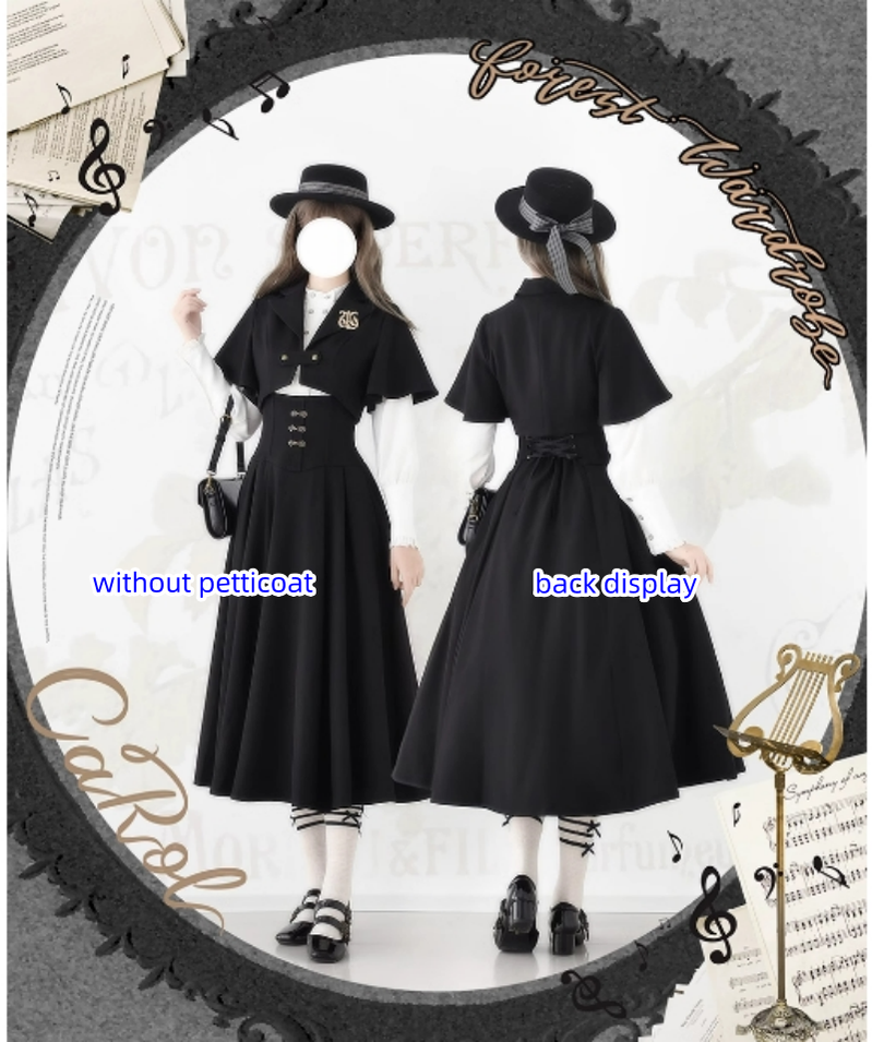 Forest Wardrobe - Vintage Lolita Fishbone Halter SK, Autumn Jacket