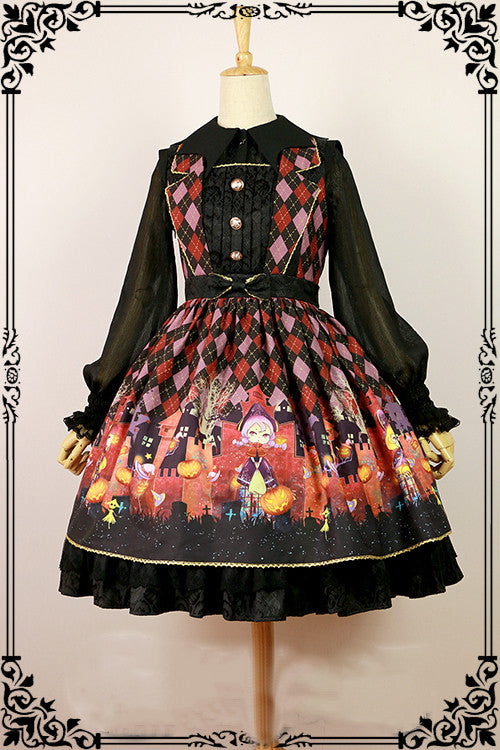 Fanzy Fantasy - Halloween Lolita Shirt Gothic Bat Collar