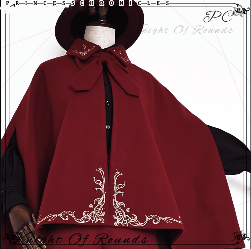 Princess Chronicles - Medieval Ouji Lolita Embroidered Cape