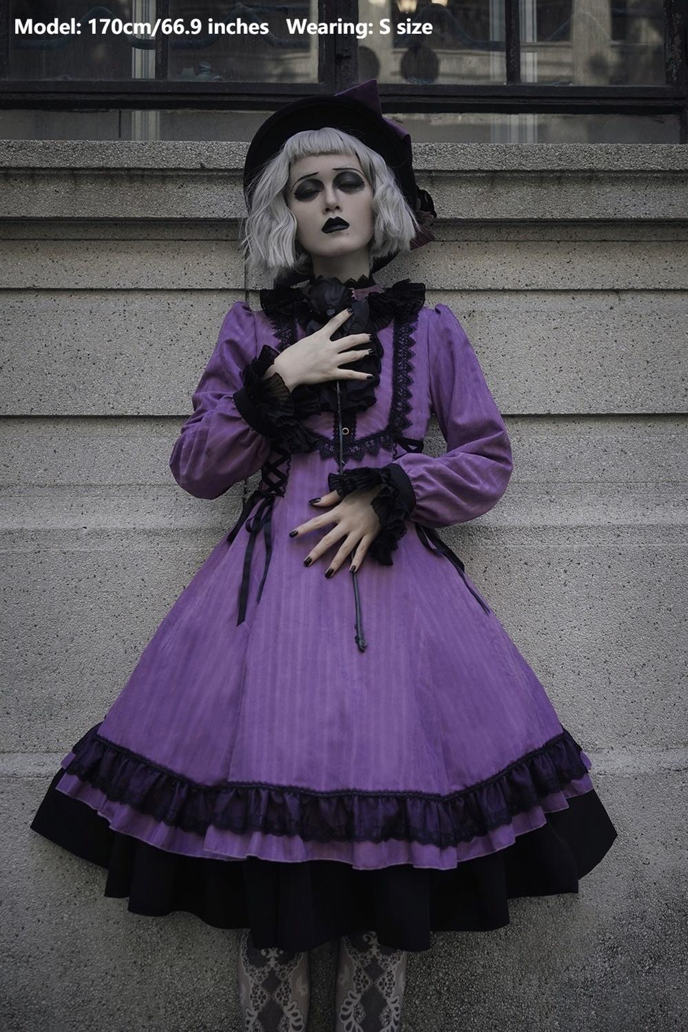 Miss Point - Perintz Manor - Gothic Lolita OP Long Sleeve Retro Lolita Dress