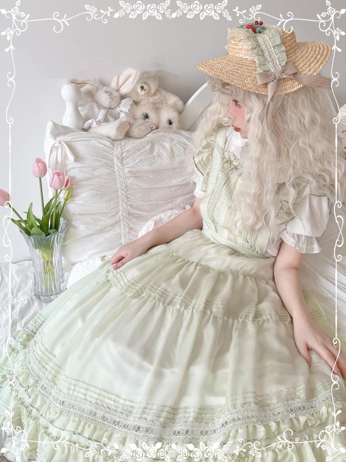 Tiny Garden - Swallowtail Butterfly - Elegant Lolita Salopette Multicolors