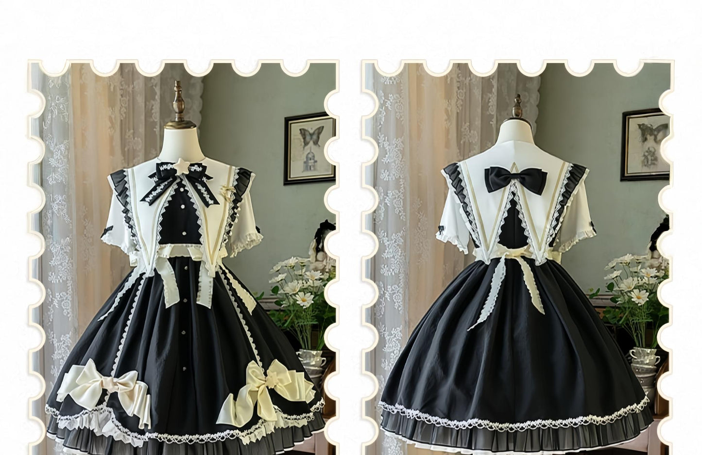 Forest Fluorescent Carps - Sleep Star - Sweet Lolita OP Dress, Long / Short Sleeve