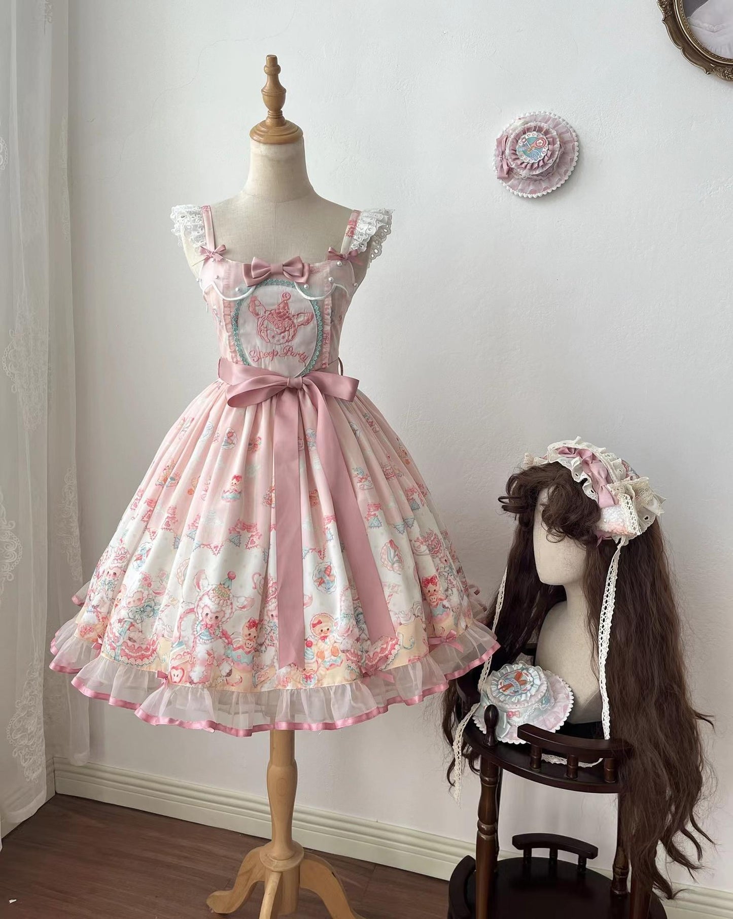 NanShengGe - Sheep Party - Sweet Lolita Jumper Dress Print SK