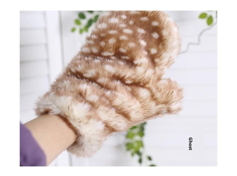 Xiaogui - Deer Spot - Christmas Kawaii Lolita Gloves Japanese Plush Winter Gloves