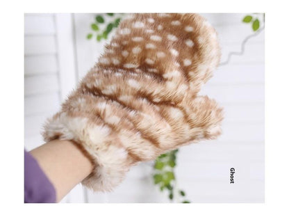 Xiaogui - Deer Spot - Christmas Kawaii Lolita Gloves Japanese Plush Winter Gloves