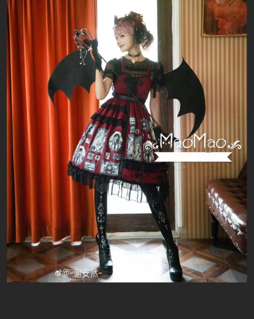 Wulala Mew - Elegant Lolita Pantyhose Daily Gold Foil Printing Tights