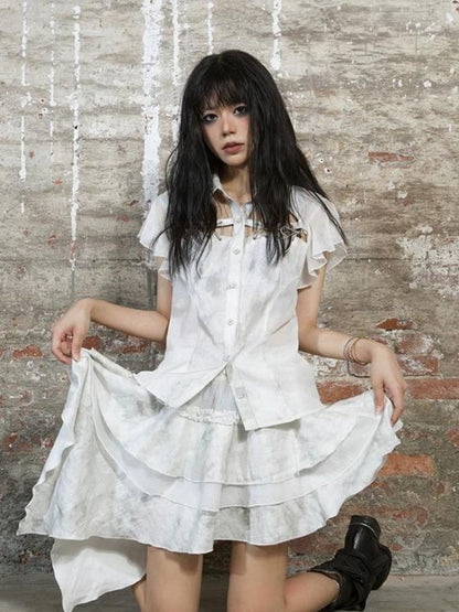 Irregular cake skirt【s0000003210】