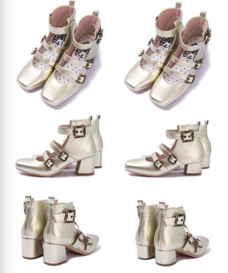 MODO - Vintage Elegant Lolita Three-buckle Mary Janes Shining Shoes