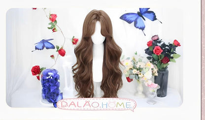 Dalao Home - Shan Li - Daily Lolita Wigs Honey Brown Long Curly Hair