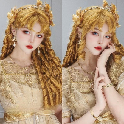 Mabuxi - Retro Lolita Wig Elegant Roman Curls Gorgeous Court Wigs