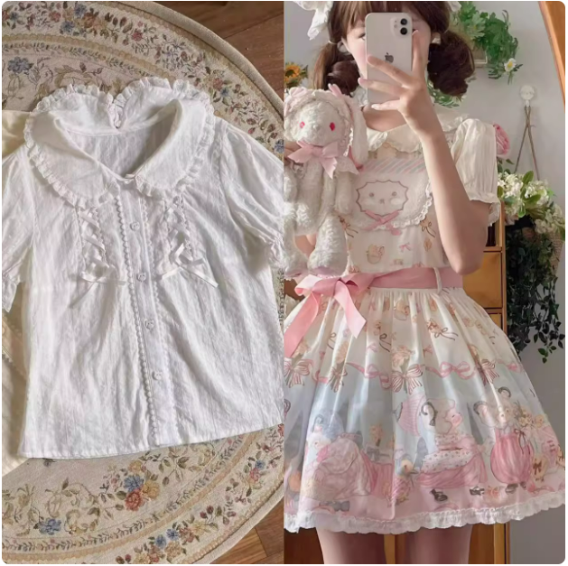 MeowMeow - Sheep Pattern Waltz Princess Lolita JSK Salopette