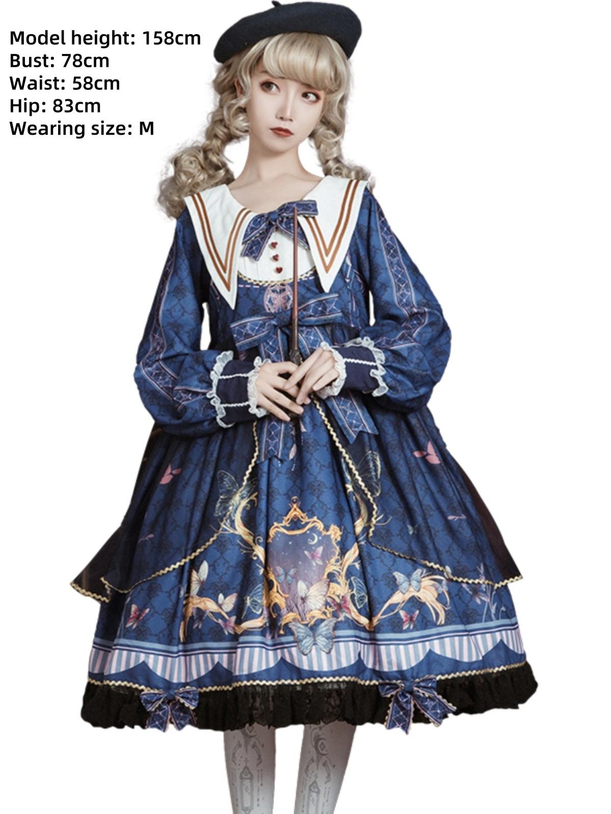 OCELOT - Classic Lolita OP Sailor Collar Elegant Lolita Dress