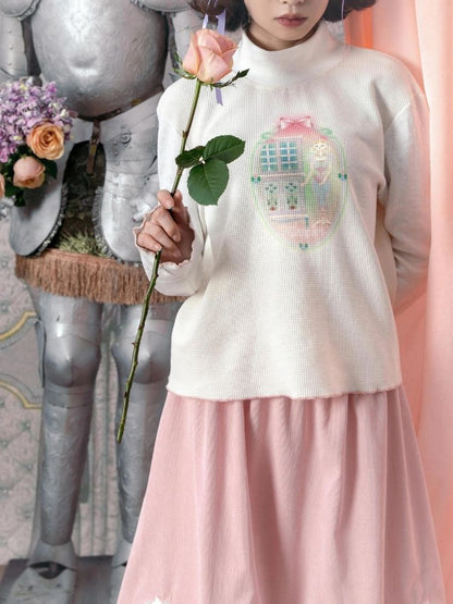 Half turtleneck cotton bottoming shirt 【s0000003604】