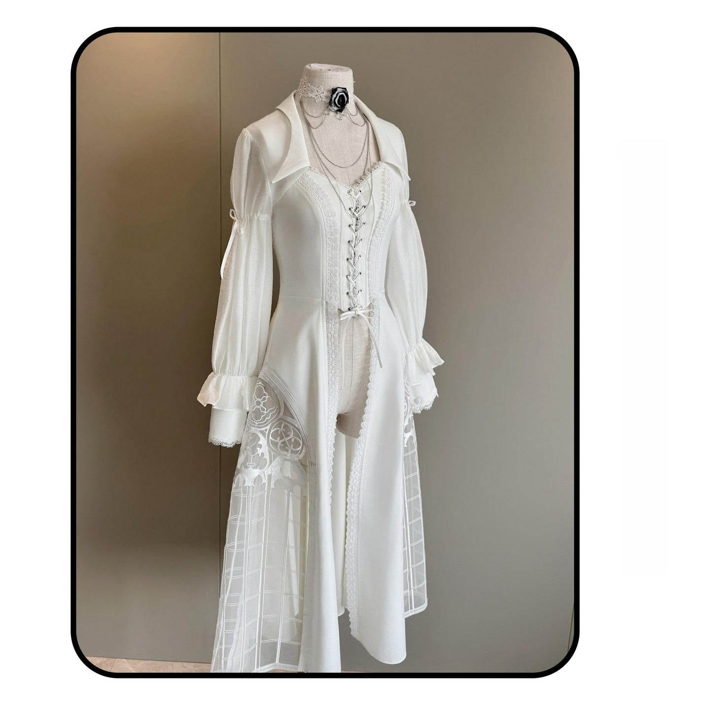 Susin Lolita - Night Traveler - Gothic Lolita Skirt Long Coat Long-Sleeved Shirt and Bustier