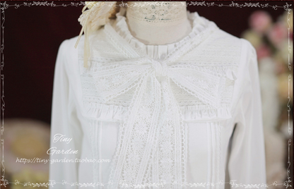 Tiny Garden - Memories - Cotton Lolita Lace Bow Tie Girls Blouse