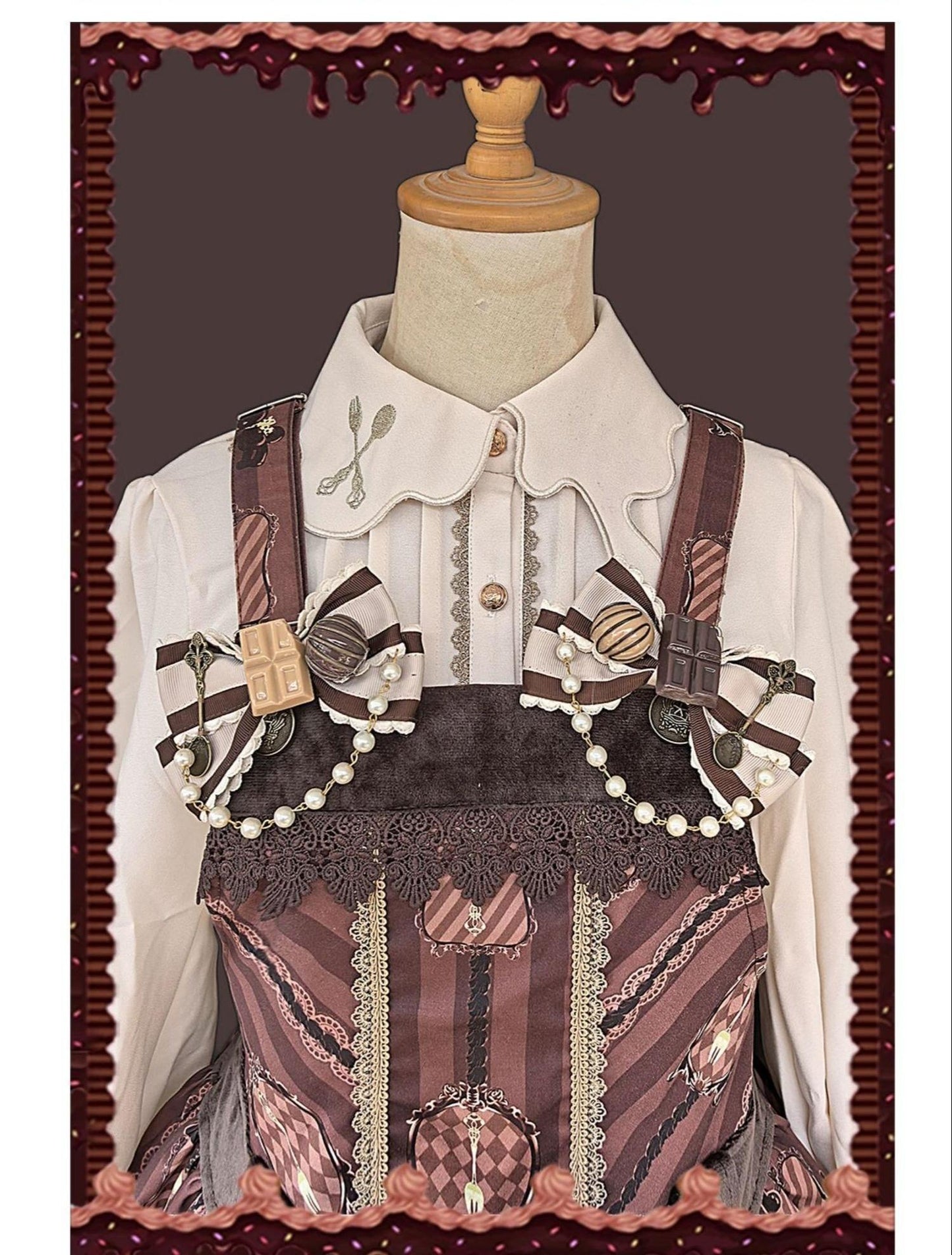 Infanta - Chocolate Carousel - Kawaii Lolita Salopette Dress Set