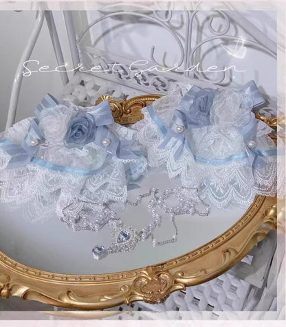 MieYe - Diana Rose - Bridal Lolita Dress Short Wedding OP with Accessories